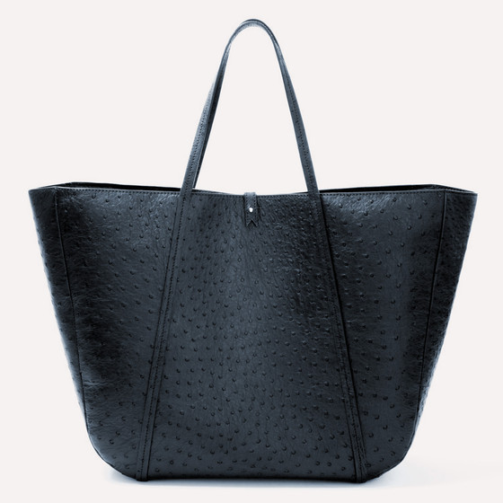 Feuillade L, black ostrich