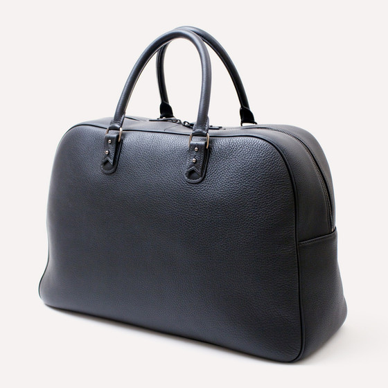 Saint-Roch L, black bullcalf, white pigsuede lining